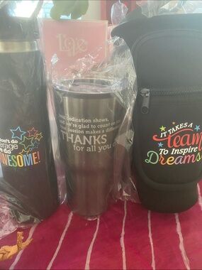 Stainless Steel Thank You Travel Tumbler - Gray